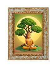 Gautam Buddha Digital Print Photo 10.7x12.7 inches (I6042) - Vibrant Religious Wall Art for Home or Office Decor.