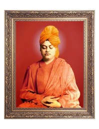 Swami Vibekananda Big Photo Frame - 16x20 Inches for Home & Office Decoration