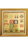 Shree Yantra Religious Golden Photo 11.5x15.5 Inches Elegant Home, Office & Temple Decoration