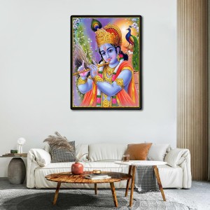 Krishna Laminated Photo (13x15 Inches Without glass) Divine Blessings for Table and Walls,Home & Office and Temple Decoration Krishna Laminated Photo (13x15 Inches Without glass) Divine Blessings for Table and Walls,Home & Office and Temple Decoration