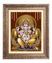 Sri Ganesh Big Photo Frame - 22x26 Inches for Home & Office Decoration
