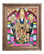 Lord tirupati Balaji Big Photo Frame - 22x26 Inches for Home & Office Decoration