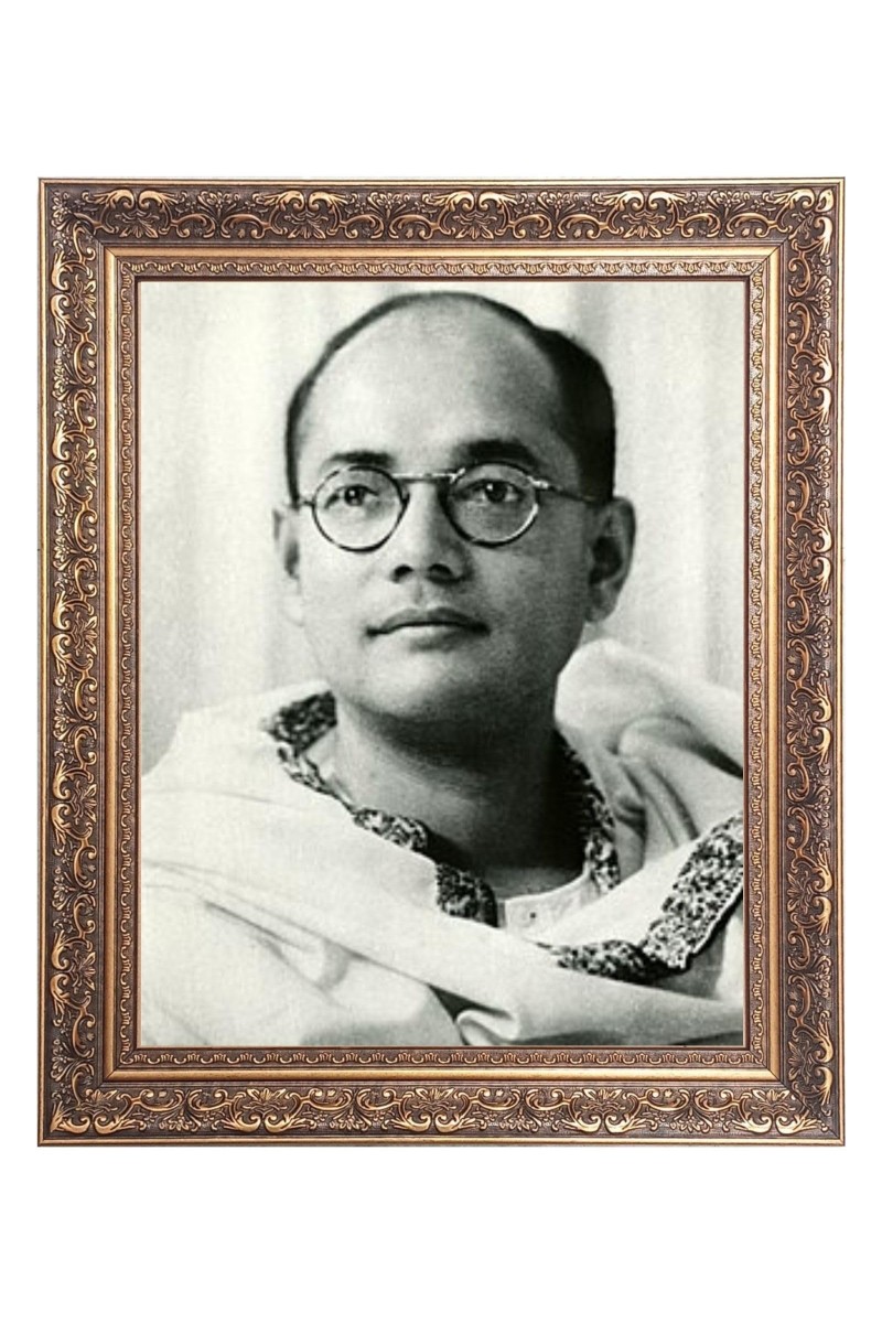 Netaji Subhash Chandra Bose Big Photo Frame - 18x22 Inches for Home & Office Decoration