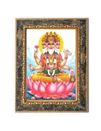 Lord Brahma Digital Print Photo 8.7x10.7 inches (I6059) - Vibrant Religious Wall Art for Home or Office Decor.
