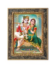 Shri Radha Krishna Digital Print Photo 6.7x8.7 inches (I6137) - Vibrant Religious Wall Art for Home or Office Decor.