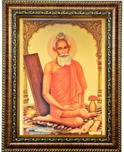 HI Tech Sales Lord Loknath Baba Golden Plated Photo Frame/Poster Frame 10 X 13 inch