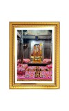 Sri Mahakaleshwar Jyotirlinga Photo Frame - 12x16 Inches, Brown Wooden Frame for Home, Office & Temple Decoration