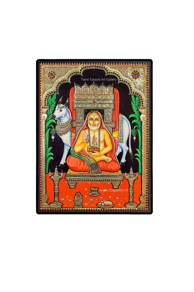 Raghavendra Swami Laminated Photo - 13x15 Inches, Divine Blessings for Home & Office and Temple Decoration