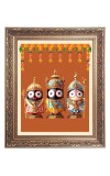 Lord Jagannath, Balram and Subhadra Big Photo Frame - 22x26 Inches for Home & Office Decoration