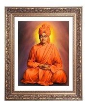 Swami Vibekananda Big Photo Frame - 24x28 Inches for Home & Office Decoration