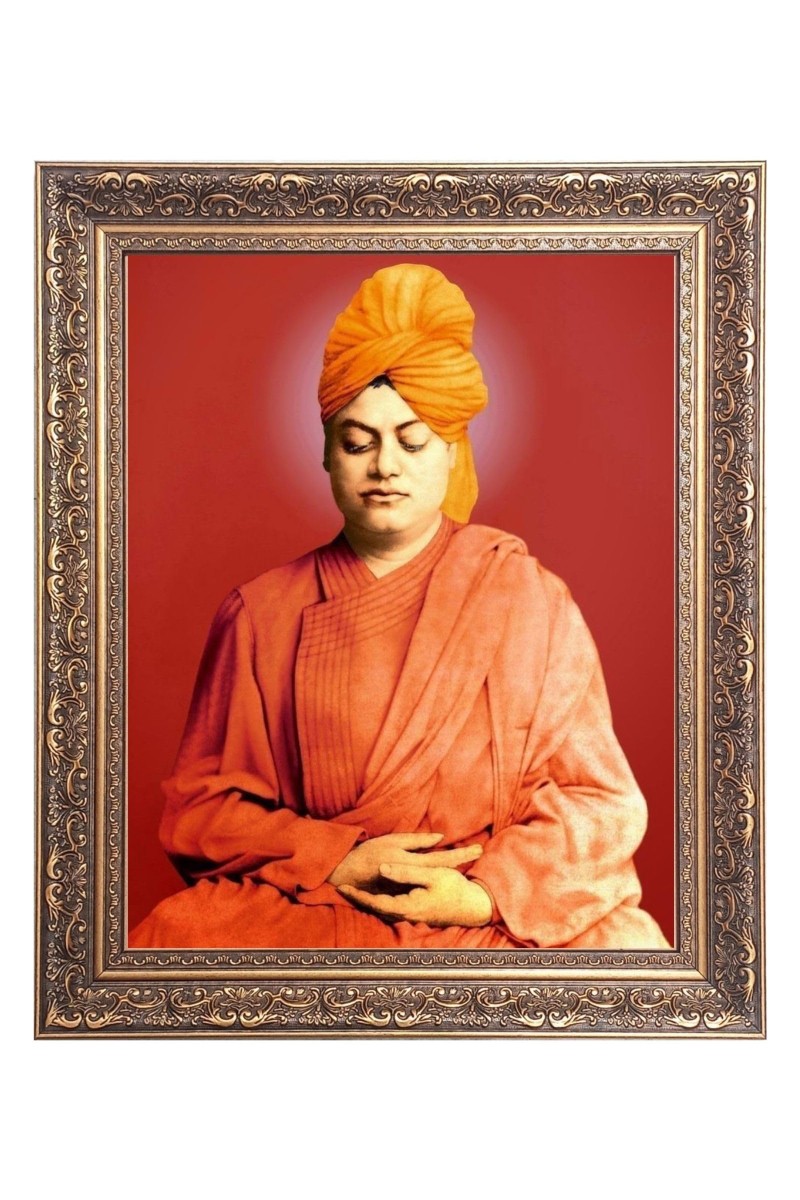 Swami Vivekananda Big Photo Frame - 24x28 Inches for Home & Office Decoration