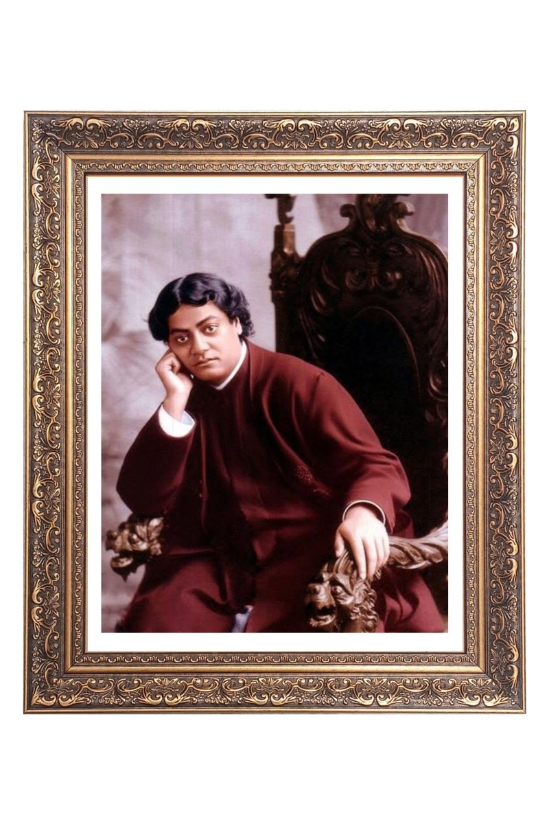 Swami Vibekananda Big Photo Frame - 20x24 Inches for Home & Office Decoration