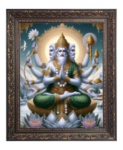 Lord Brahma Big Photo Frame - 16x20 Inches for Home & Office Decoration