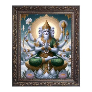 Lord Brahma Big Photo Frame - 16x20 Inches for Home & Office Decoration