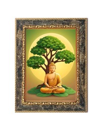 Gautam Buddha Digital Print Photo 6.7x8.7 inches - Vibrant Religious Wall Art for Home or Office Decor.