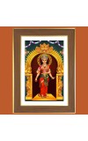 Devi Kanyakumari Photo Frame - 10x14 Inches, Brown Wooden Frame for Home, Office & Temple Decoration