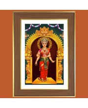 Devi Kanyakumari Photo Frame - 10x14 Inches, Brown Wooden Frame for Home, Office & Temple Decoration