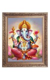 Sri Ganeshji Big Photo Frame - 16x20 Inches for Home & Office Decoration
