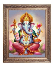 Sri Ganeshji Big Photo Frame - 16x20 Inches for Home & Office Decoration