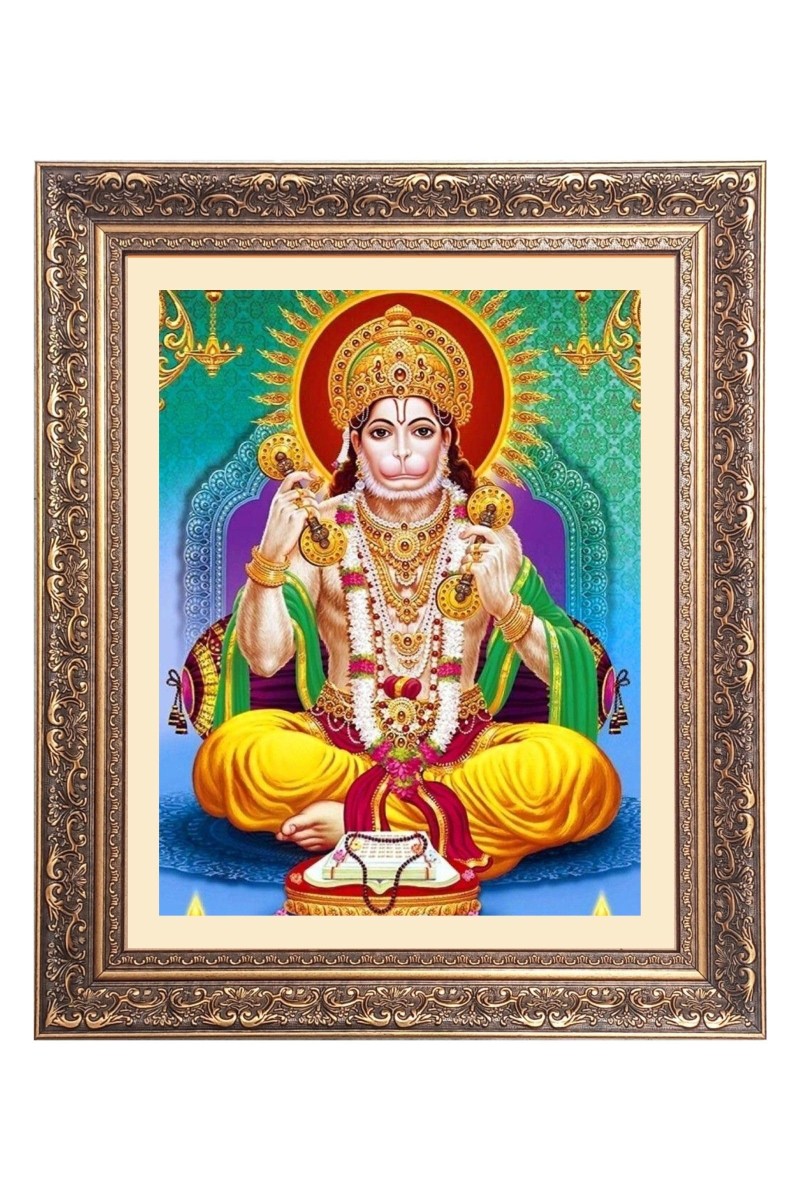 Sri hanuman Big Photo Frame - 20x24 Inches for Home & Office Decoration