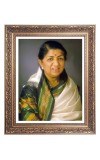 Indian playback singer Mrs. Lata Mageshkar Big Photo Frame - 18x22 Inches for Home & Office Decoration