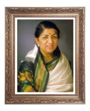 Indian playback singer Mrs. Lata Mageshkar Big Photo Frame - 16x20 Inches for Home & Office Decoration