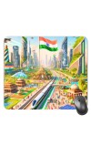Customized Beautiful India View Picture Sublimation Mouse Pad | 8 X 7.5 Inch | Smooth Cloth Surface | Non-Slip Rubber Base | Personalized Mousepad for Laptop & Desktop (F17387)