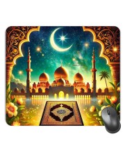 Customized Masjid Picture Sublimation Mouse Pad | 8 X 7.5 Inch | Smooth Cloth Surface | Non-Slip Rubber Base | Personalized Mousepad for Laptop & Desktop (F17201)