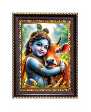 Little Krishna Digital Print Photo 10.7x12.7 inches (I6117) - Vibrant Religious Wall Art for Home or Office Decor.