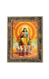 Lord surya Digital Print Photo 8.7x10.7 inches (I6002) - Vibrant Religious Wall Art for Home or Office Decor.