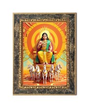 Lord surya Digital Print Photo 6.7x8.7 inches - Vibrant Religious Wall Art for Home or Office Decor.