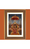 Lord Venkateshwara Photo Frame - 12x16 Inches, Brown Wooden Frame for Home, Office & Temple decoration