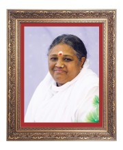 Mata Amritanandamayi Big Photo Frame - 16x20 Inches for Home & Office Decoration