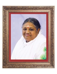 Mata Amritanandamayi Big Photo Frame - 16x20 Inches for Home & Office Decoration