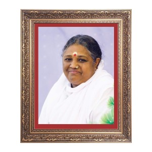 Mata Amritanandamayi Big Photo Frame - 16x20 Inches for Home & Office Decoration