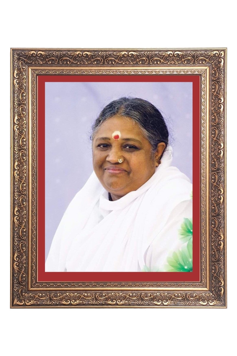 Mata Amritanandamayi Big Photo Frame - 20x24 Inches for Home & Office Decoration