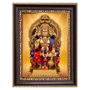 Lord Hanuman Ji Digital Print Photo 6.7x8.7 inches - Vibrant Religious Wall Art for Home or Office Decor.