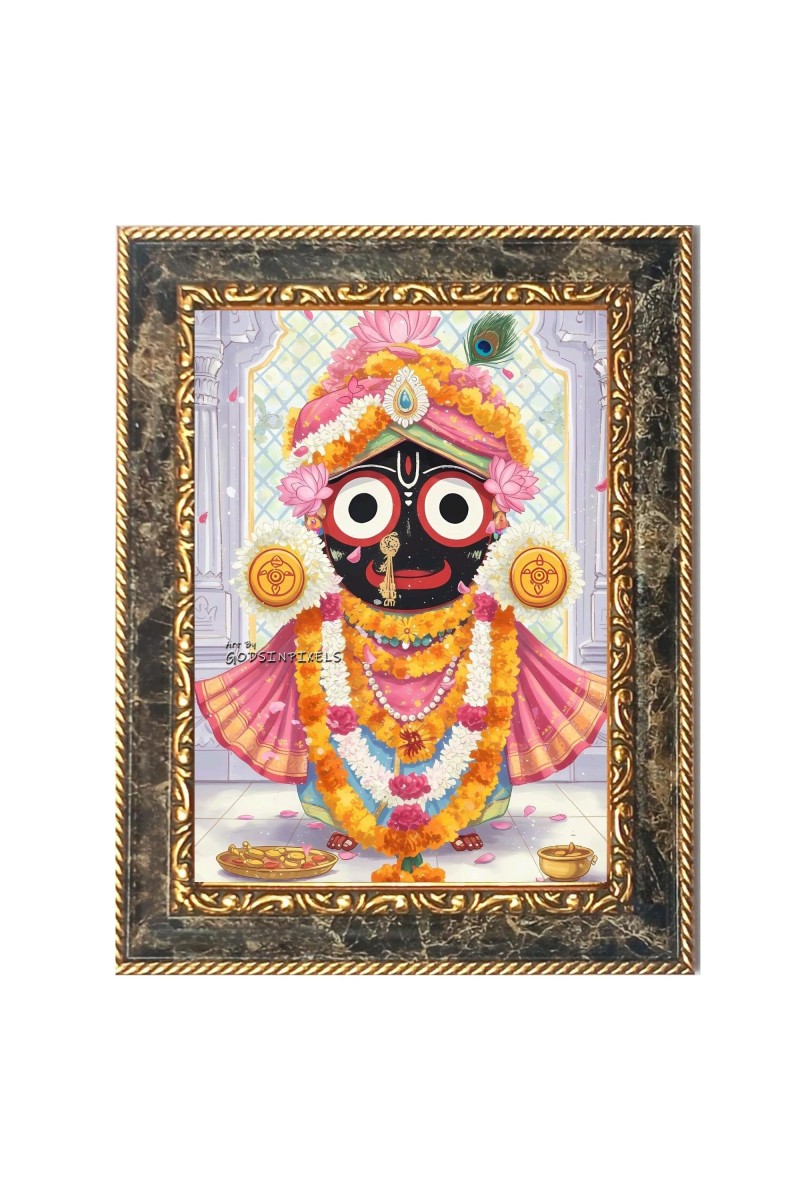 Jai Jagannath Digital Print Photo 10.7x12.7 inches (I6086) - Vibrant Religious Wall Art for Home or Office Decor.