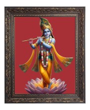 Sri Krishna Big Photo Frame - 20x24 Inches for Home & Office Decoration