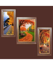 3-Pack Natureâ€™s Breath Photo Frames - 2 Pieces 6x13 Inch & 1 Piece 10x13 Inch - Rustic Wall Art for Home & Office Decor - Botanical Wall Hanging for Living Room, Bedroom, or Workspace