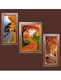 3-Pack Natureâ€™s Breath Photo Frames - 2 Pieces 12x19 Inch & 1 Piece 16x19 Inch - Rustic Wall Art for Home & Office Decor - Botanical Wall Hanging for Living Room, Bedroom, or Workspace
