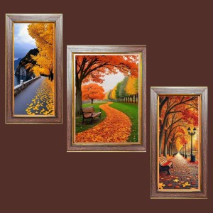 3-Pack Natureâ€™s Breath Photo Frames - 2 Pieces 12x19 Inch & 1 Piece 16x19 Inch - Rustic Wall Art for Home & Office Decor - Botanical Wall Hanging for Living Room, Bedroom, or Workspace