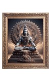 Lord Shiv Big Photo Frame - 16x20 Inches for Home & Office Decoration