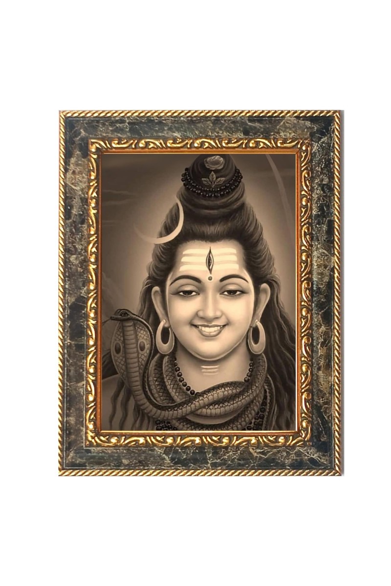 Har Har Mahadev Digital Print Photo 10.7x12.7 inches (I6049) - Vibrant Religious Wall Art for Home or Office Decor.