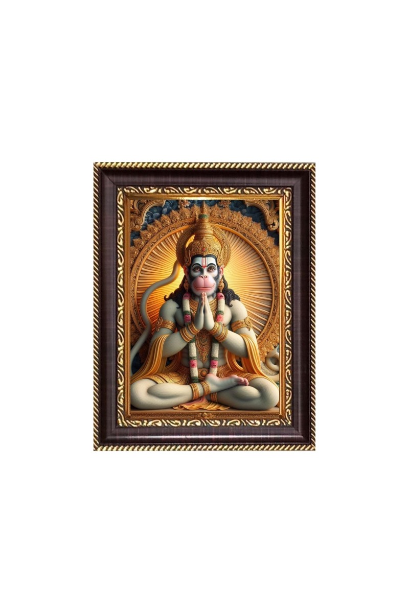 Sri Hanuman Digital Print Photo 6.7x8.7 inches - Vibrant Religious Wall Art for Home or Office Decor.