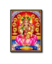 Lakshmi Laminated Photo - 5x7 Inches, Divine Blessings for Home & Office and Temple Decoration