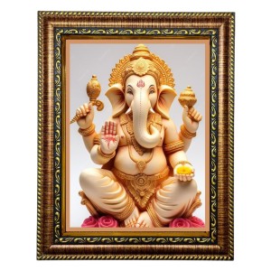 Hi Tech Sales Goddess Lakshmi, Laxmi Mata Photo Frame for wall/table, Study & living room, gifts (10 x 12)