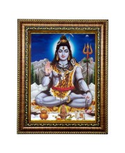 Hi Tech Sales Shankar Bhole Nath Laminated Photo Frame || For table, Study & living room, gifts,Puja : Divine Blessings for Your Home || PVC Frame & Face Glass (7 x 9 inch) (10 * 12)