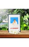 Hitech Sales Barda Wooden Laminated Photo Frame with Stand for Pooja Room, Temple, Home Decor, Gift (Wallmount and Tabletop, 24 x 17 cm)