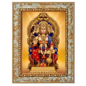 Lord Hanuman Ji Digital Print Photo 12.7x14.7 inches (I6082) - Vibrant Religious Wall Art for Home or Office Decor.